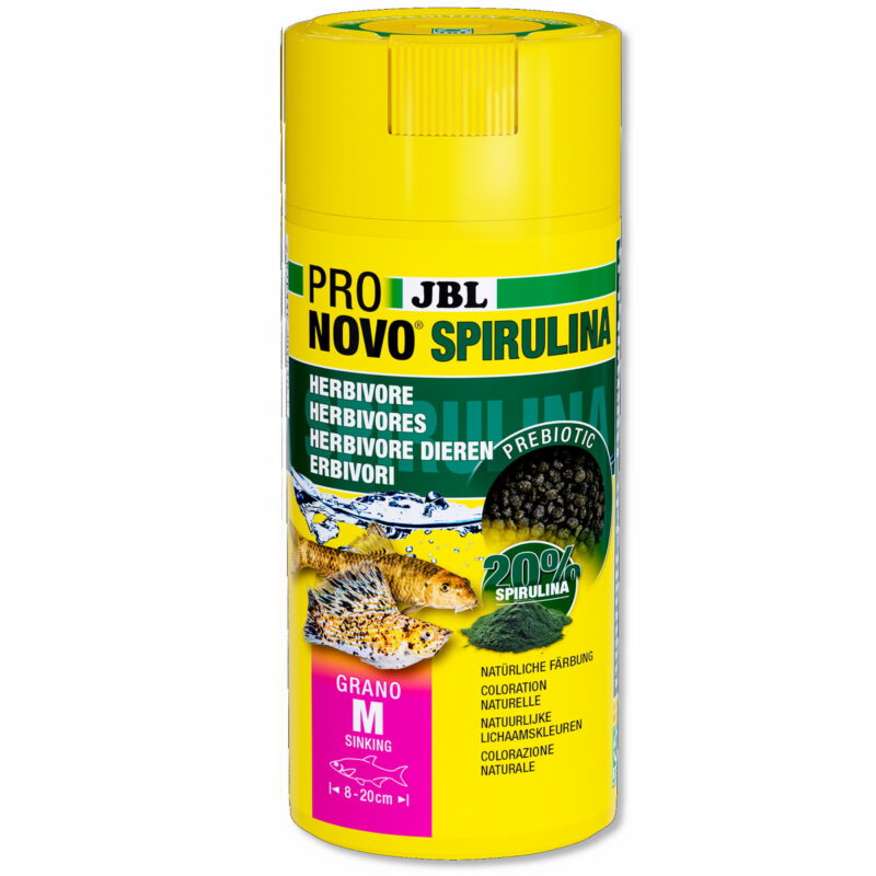 JBL PRONOVO SPIRULINA GRANO M 250 ml Click Spirulina-Grünfuttergranulat